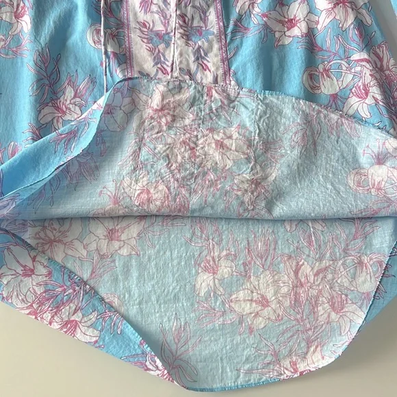 Celina Moon Multi Clover Long Blouson Sleeve Floral Tunic Mini Dress Sz XS - Picture 10 of 13